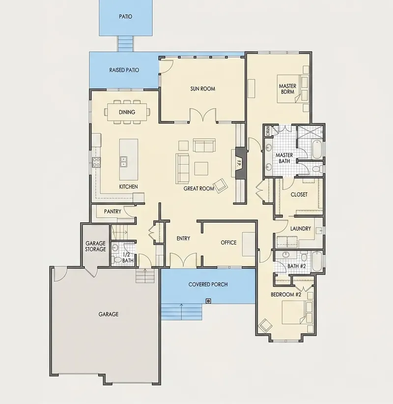 Parter 16 – Projekt domu z poddaszem użytkowym o pow. 313 m², 3 Sypialnie — 90504R
