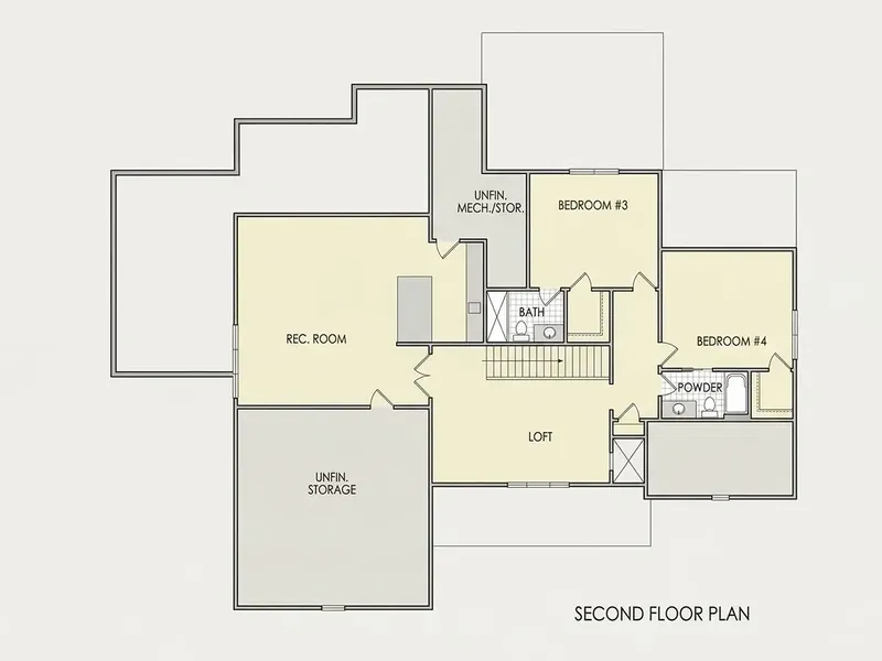 1. piętro 21 – Projekt domu z poddaszem użytkowym o pow. 386 m², 4 Sypialnie — 59424R