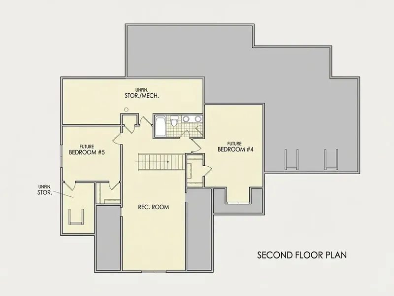 1. piętro 10 – Projekt domu z poddaszem użytkowym o pow. 231 m², 4 Sypialnie — 42642R
