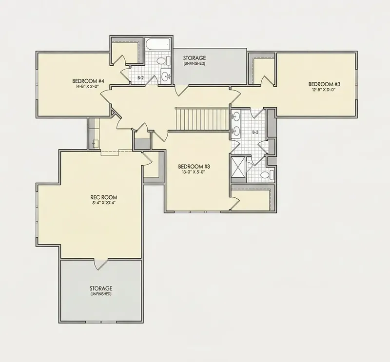 1. piętro 26 – Projekt domu z poddaszem użytkowym o pow. 385 m², 4 Sypialnie — 16340R