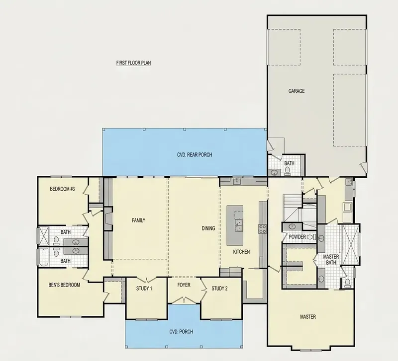 Parter 8 – Projekt domu parterowego o pow. 278 m², 3 Sypialnie — 42098R