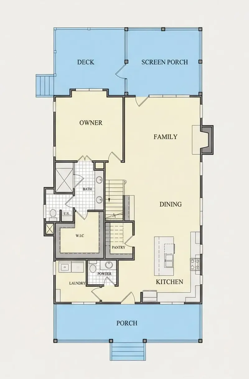 Parter 10 – Projekt domu z poddaszem użytkowym o pow. 230 m², 4 Sypialnie — 24237R