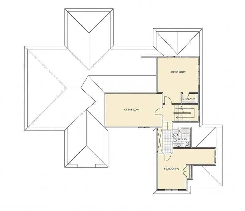 1. piętro 24 – Projekt domu z poddaszem użytkowym o pow. 304 m², 3 Sypialnie — 17048R