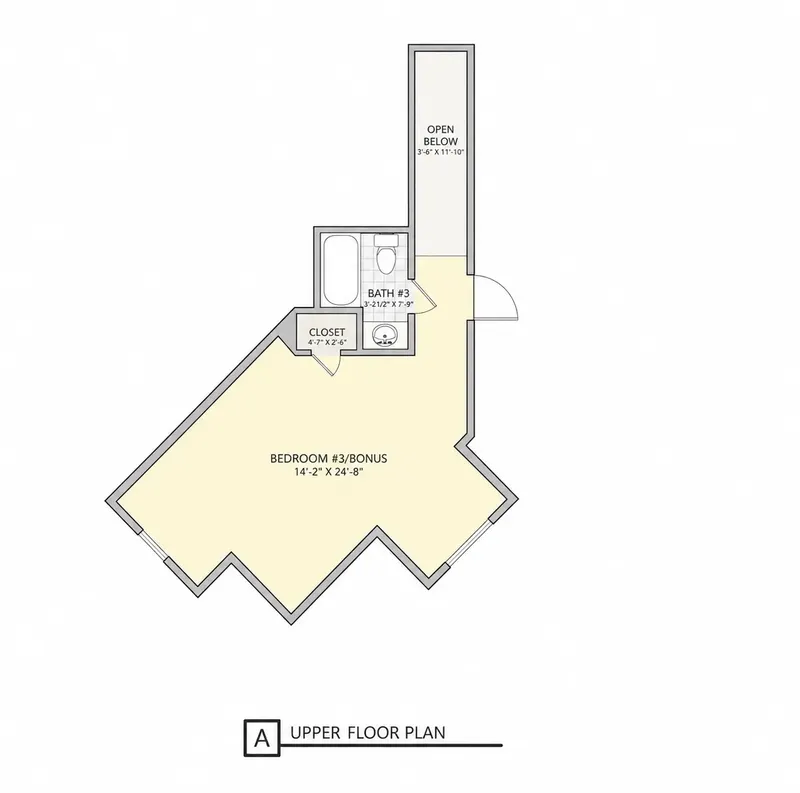 1. piętro 1 – Projekt domu z poddaszem użytkowym o pow. 270 m², 3 Sypialnie — 39461R