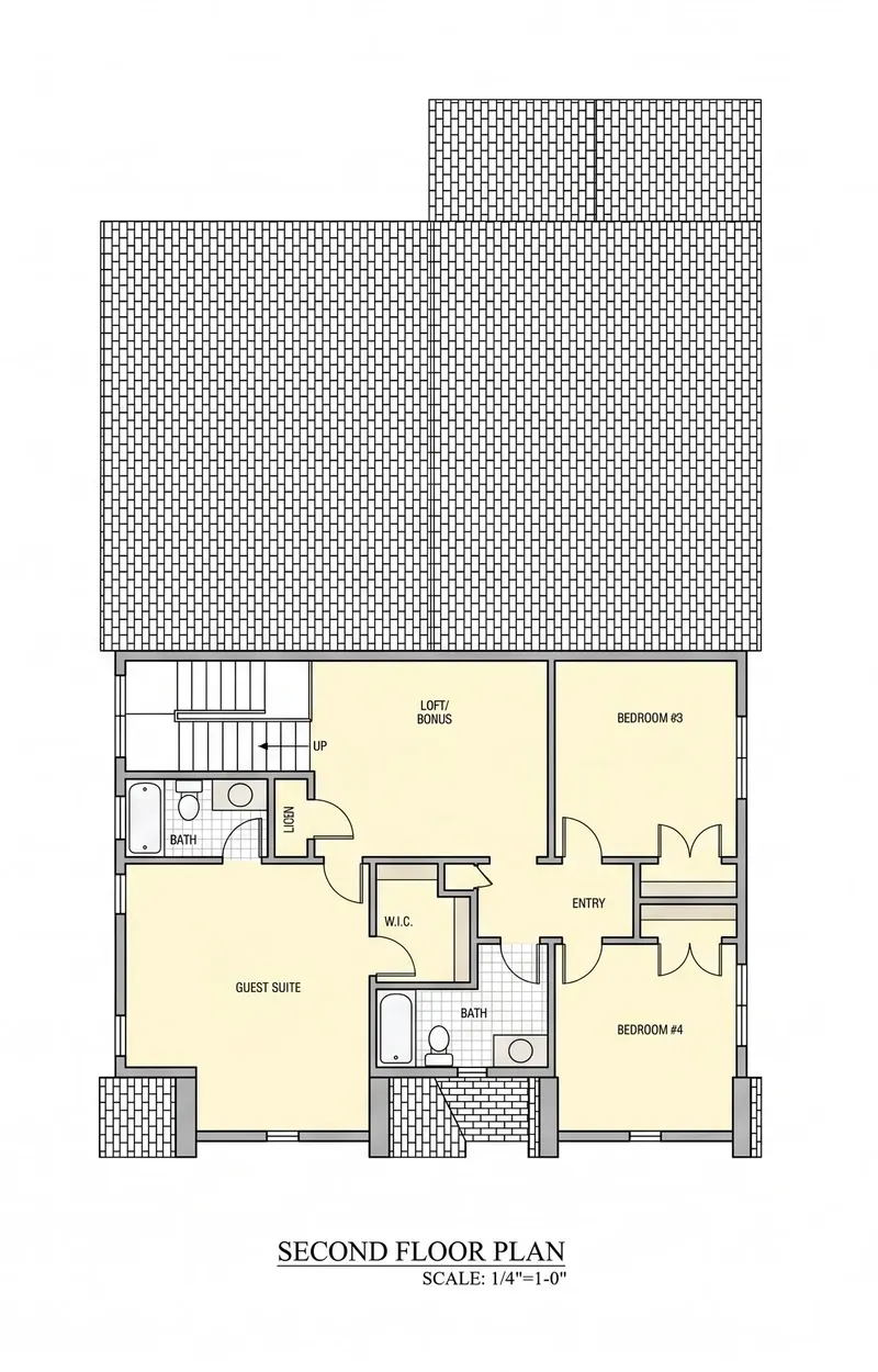 1. piętro 9 – Projekt domu piętrowego o pow. 286 m², 4 Sypialnie — 12727R