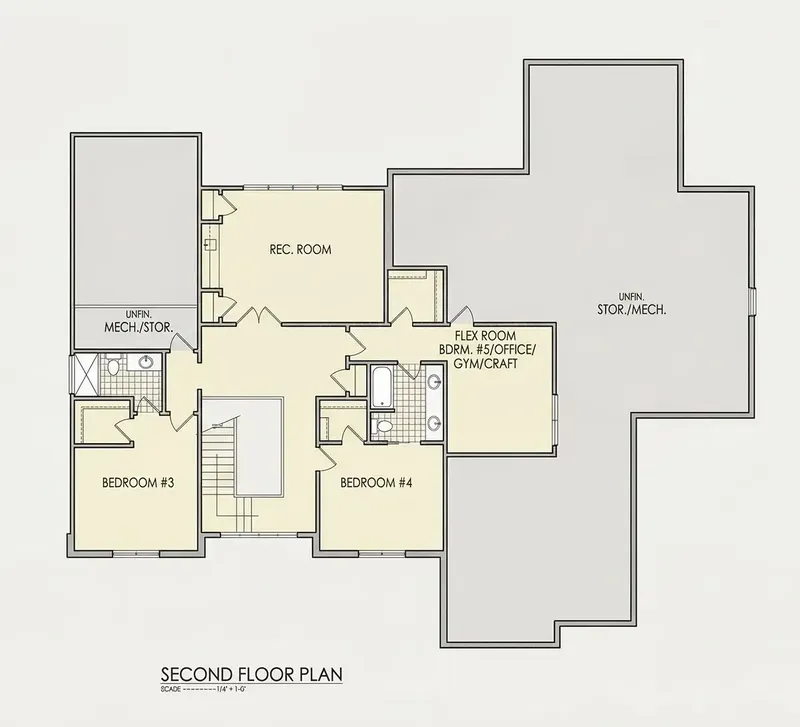 1. piętro 15 – Projekt domu piętrowego o pow. 381 m², 4 Sypialnie — 84914R