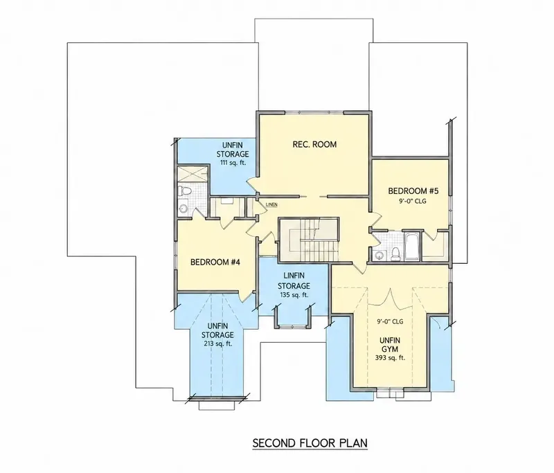 1. piętro 21 – Projekt domu piętrowego o pow. 360 m², 5 Sypialnie — 82075R