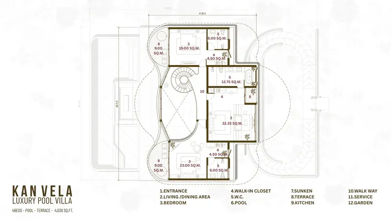 1. piętro 22 – Projekt domu piętrowego o pow. 375 m², 4 Sypialnie — 66838R