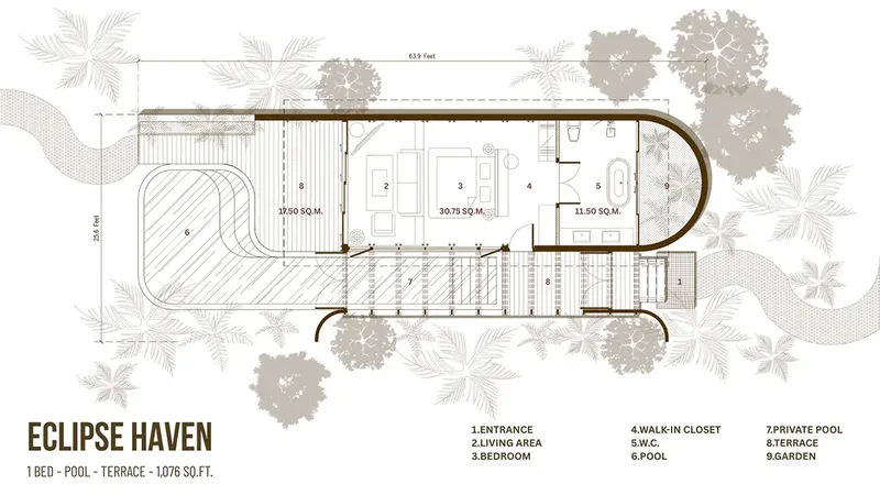 Parter 1 – Projekt domu parterowego o pow. 42 m², 1 Sypialnie — 38851R