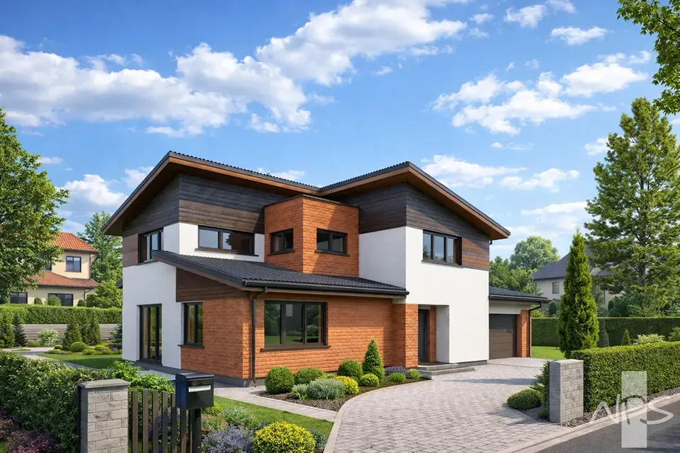 Główne obrazy 1 – Projekt domu piętrowego o pow. 194 m², 3 Sypialnie — 90888R