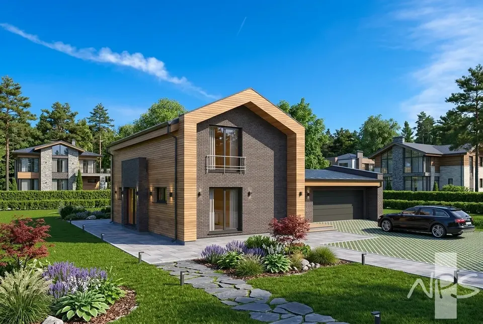 Główne obrazy 1 – Projekt domu z poddaszem użytkowym o pow. 183 m², 2 Sypialnie — 83682R