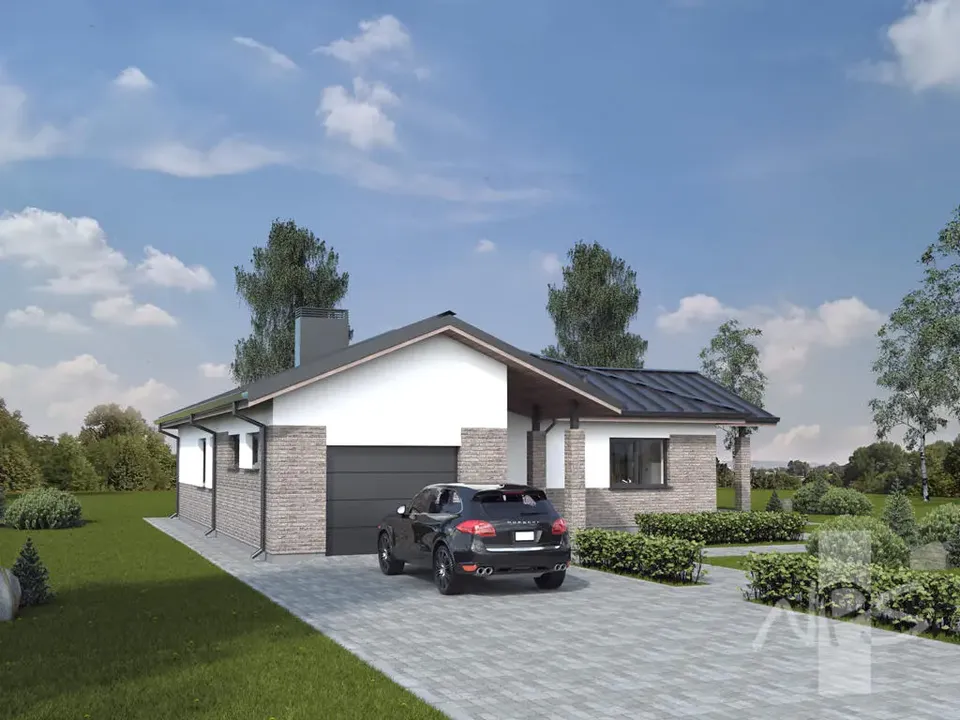 Główne obrazy 2 – Projekt domu parterowego o pow. 147 m², 3 Sypialnie — 75569R