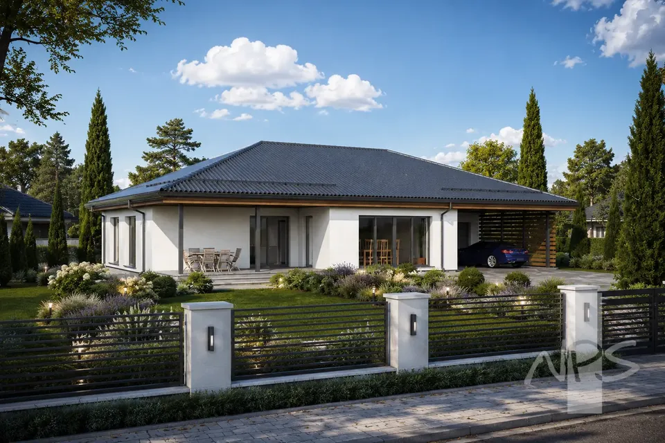 Główne obrazy 2 – Projekt domu parterowego o pow. 161 m², 3 Sypialnie — 50172R
