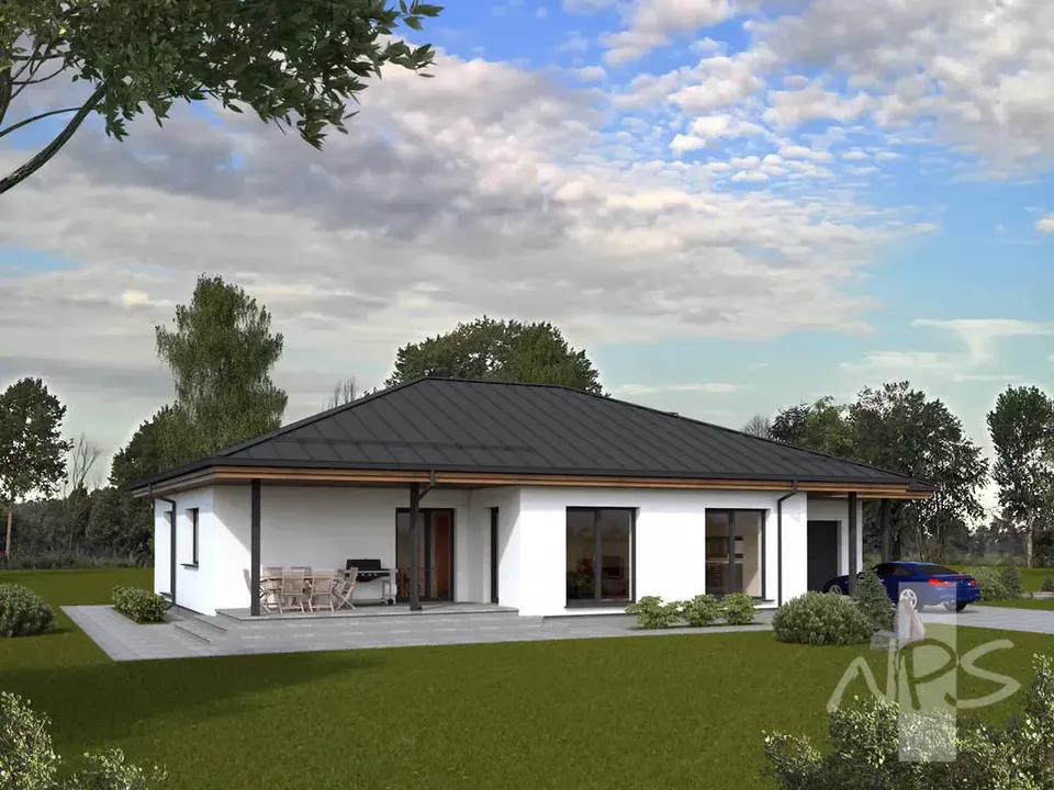 Główne obrazy 2 – Projekt domu parterowego o pow. 163 m², 3 Sypialnie — 81166R