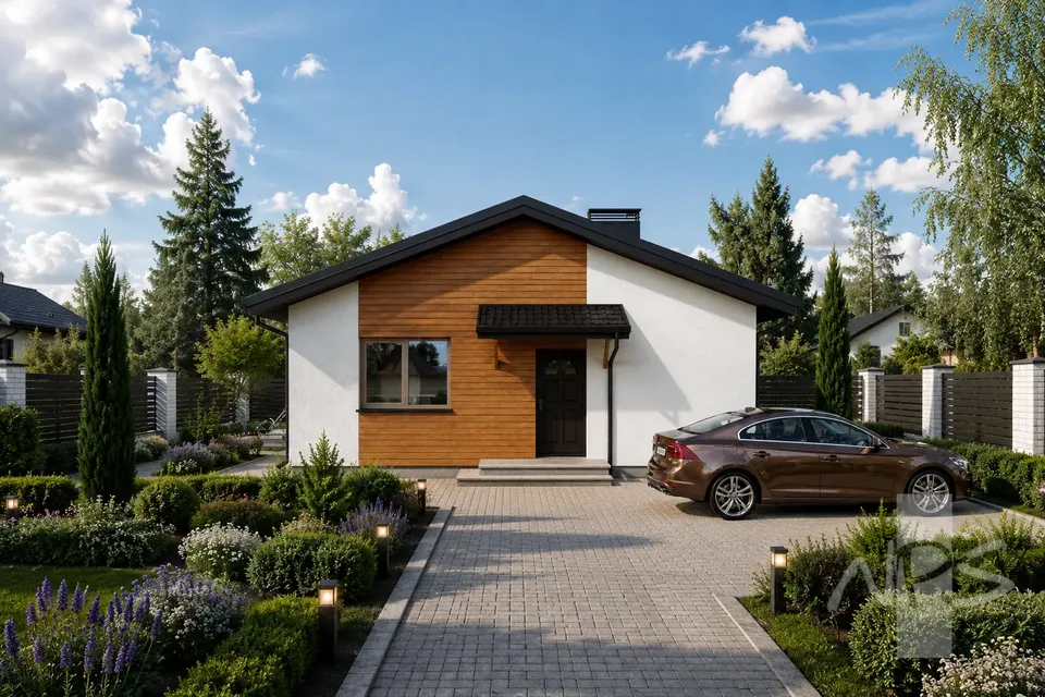 Główne obrazy 2 – Projekt domu parterowego o pow. 79 m², 2 Sypialnie — 22557R