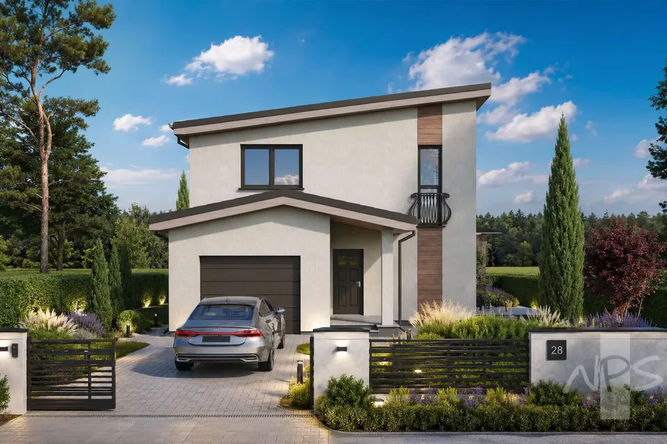 Główne obrazy 2 – Projekt domu piętrowego o pow. 146 m², 3 Sypialnie — 42222R