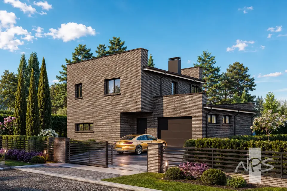 Główne obrazy 2 – Projekt domu piętrowego o pow. 182 m², 3 Sypialnie — 92111R