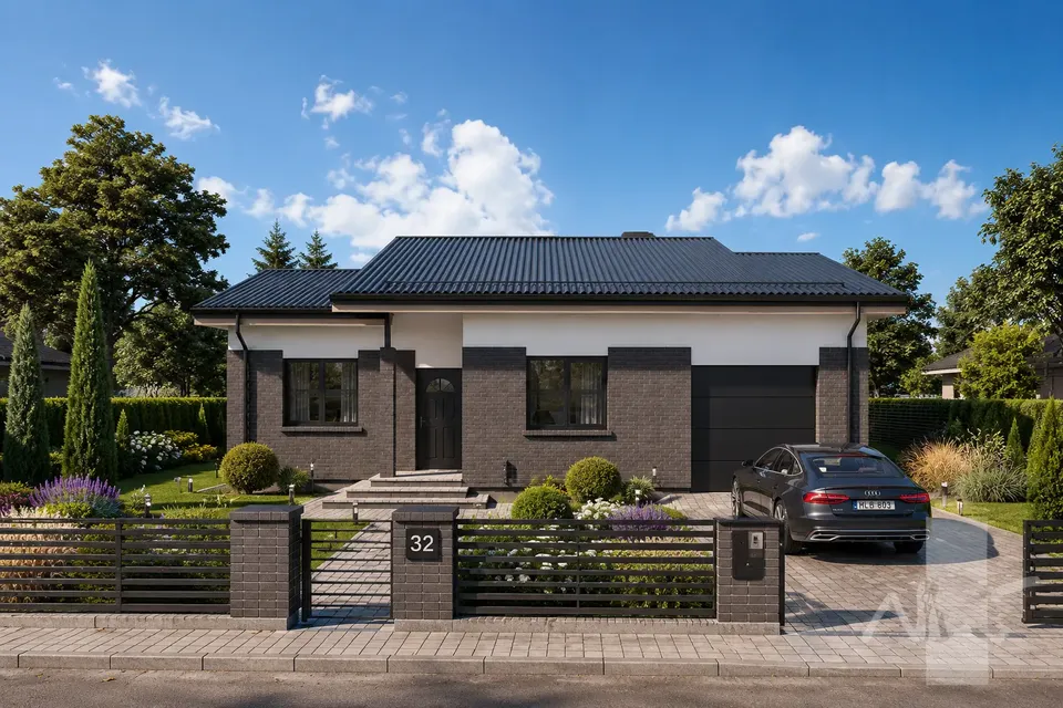 Główne obrazy 2 – Projekt domu parterowego o pow. 121 m², 2 Sypialnie — 43112R