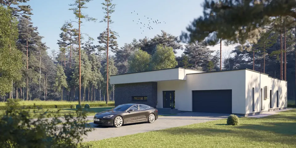 Główne obrazy 1 – Projekt domu parterowego o pow. 216 m², 3 Sypialnie — 18543R