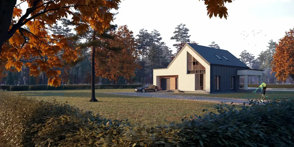 Główne obrazy 1 – Projekt domu z poddaszem użytkowym o pow. 172 m², 3 Sypialnie — 22635R