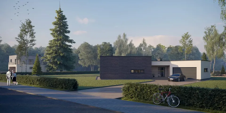 Główne obrazy 1 – Projekt domu parterowego o pow. 197 m², 3 Sypialnie — 73604R
