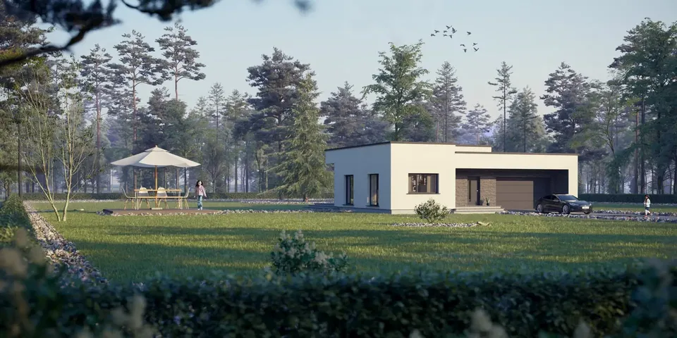 Główne obrazy 1 – Projekt domu parterowego o pow. 181 m², 3 Sypialnie — 41580R
