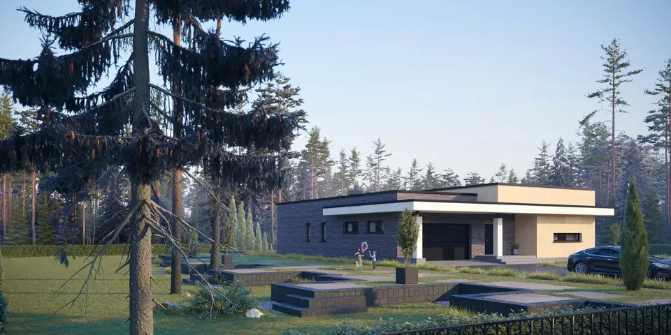 Główne obrazy 1 – Projekt domu parterowego o pow. 192 m², 2 Sypialnie — 81532R