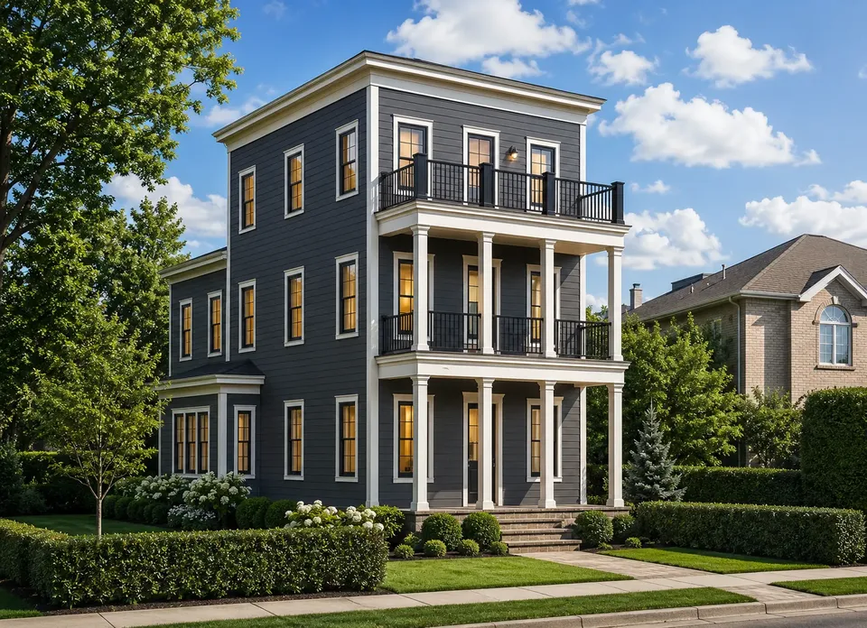 Główne obrazy 2 – Projekt domu dwupiętrowego o pow. 414 m², 5 Sypialnie — 87310R