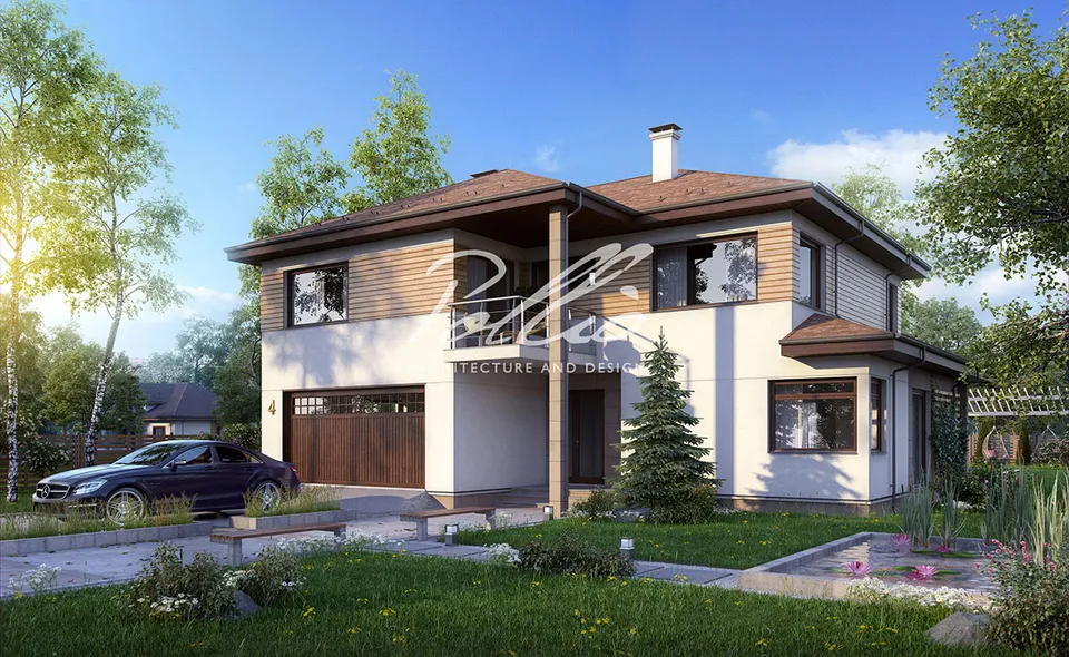 Główne obrazy 1 – Projekt domu piętrowego o pow. 234 m², 3 Sypialnie — 19339C